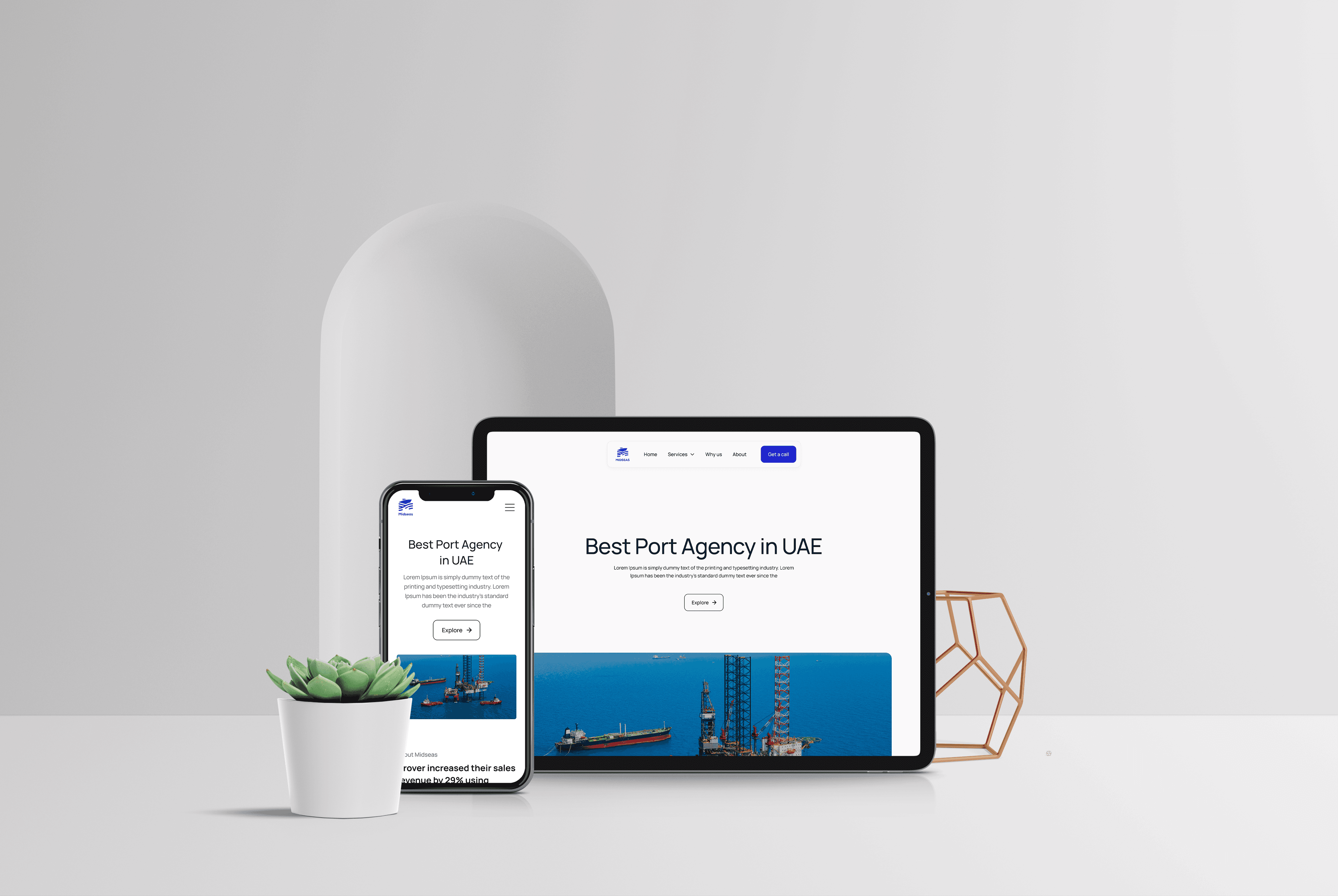 Wireframe design concept B